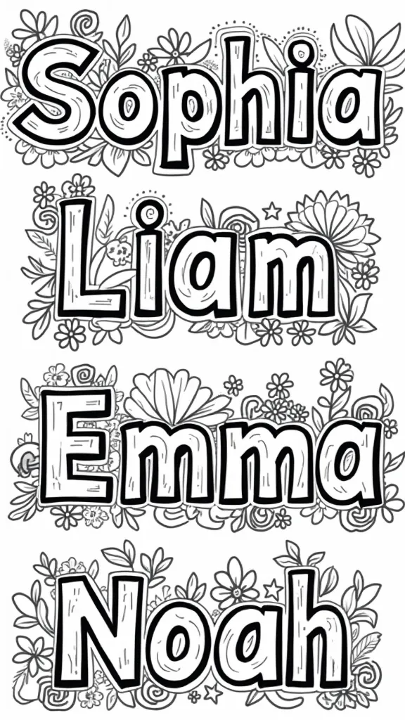 customized name coloring pages